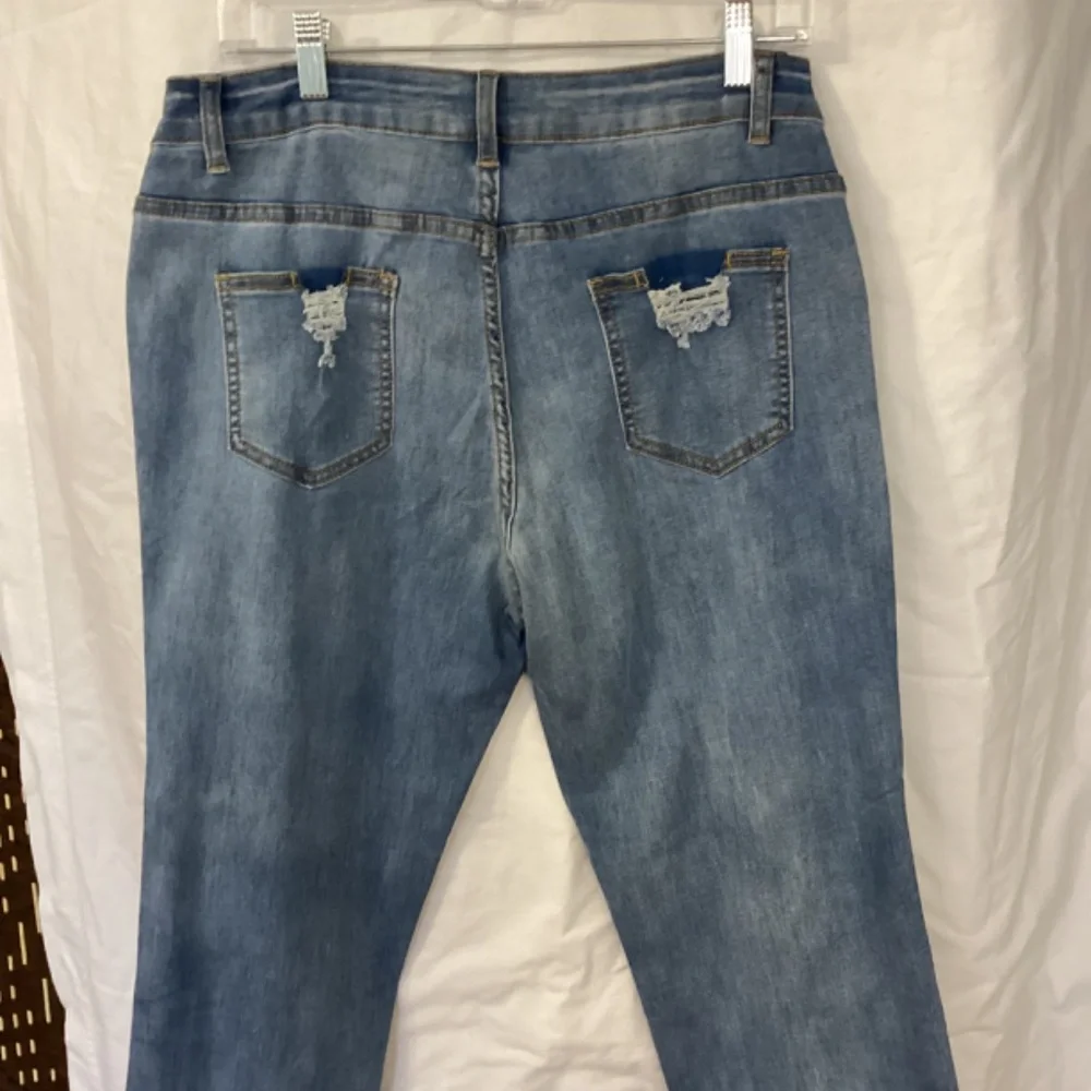 Leopard Print Patchwork Jeans (NWT) - Picture 4 of 6